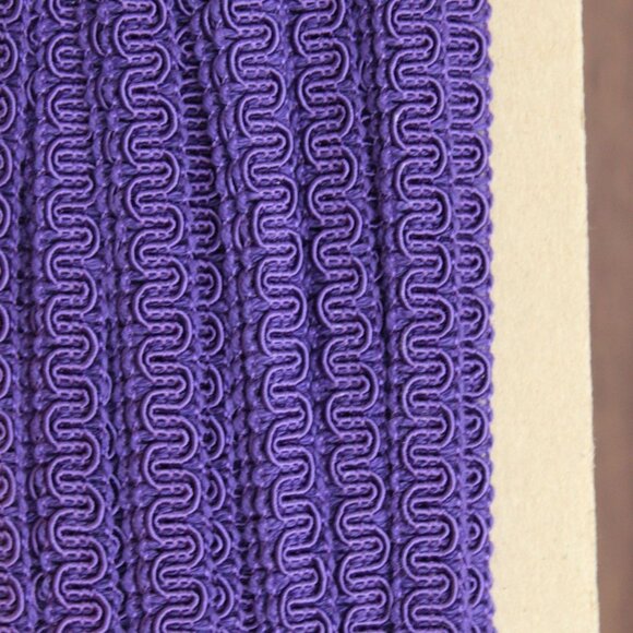 Vintage 1990s Purple Gimp Trim, Conso 1/2" Wide Scroll, 3 yards, Sewing Or Craft - Picture 6 of 10